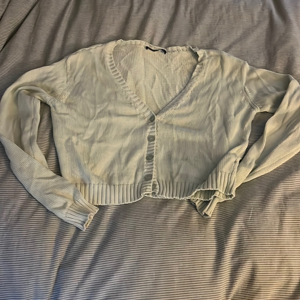 Brandy Melville light pastel green cardigan